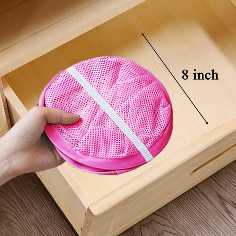 Buenod Pop Up Laundry Hamper, Portable Mesh Laundry Basket, Collapsible Clothes Storage Bin for Bedroom, Dormitory, Travel, Home, Rose Red - Image 4